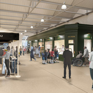 stalls inside the market hall