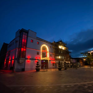 Lyceum Square at night