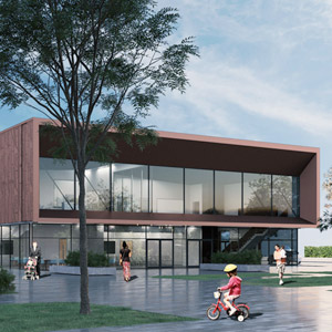 An artists impression of the new History centre in Crewe
