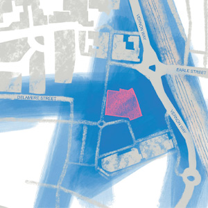 A map of the location of the new History centre in Crewe