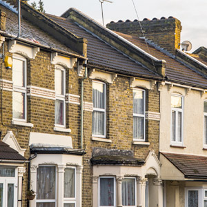 rows of terraced housing